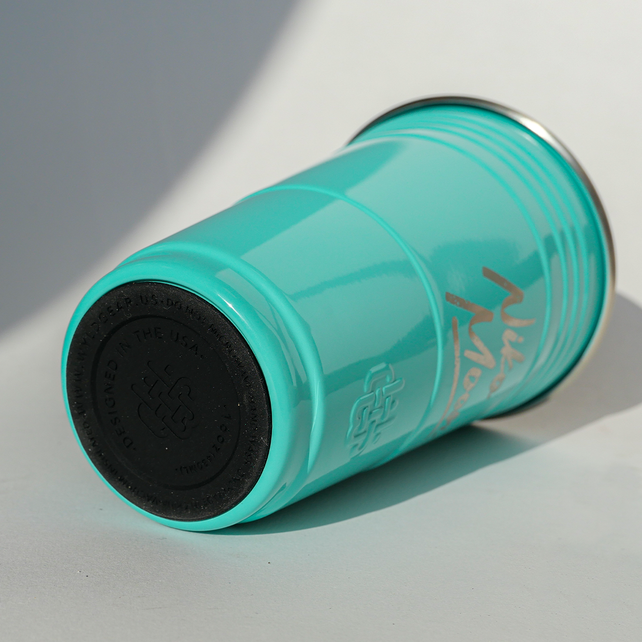 Teal Wyld Gear Stacked Logo 16 oz Cup