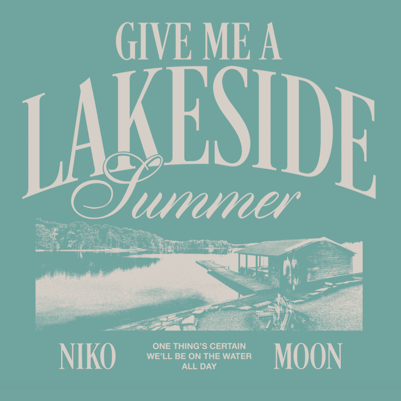Lakeside Summer Teal Tee