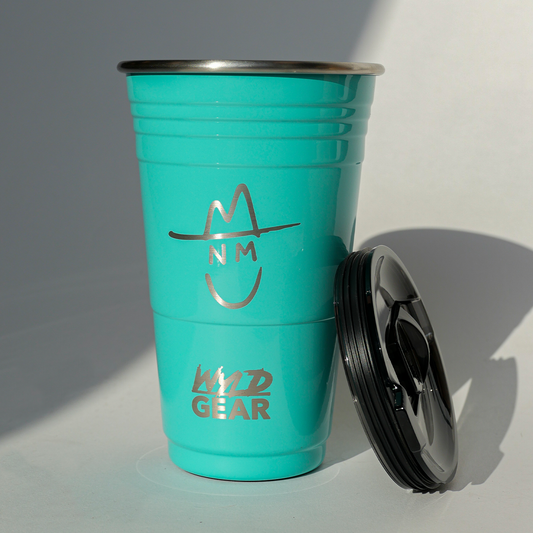 Teal Wyld Gear Stacked Logo 16 oz Cup