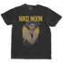 Dark gray t-shirt featuring a vintage-style portrait and the text ’NIKO MOON’ in yellow lettering.