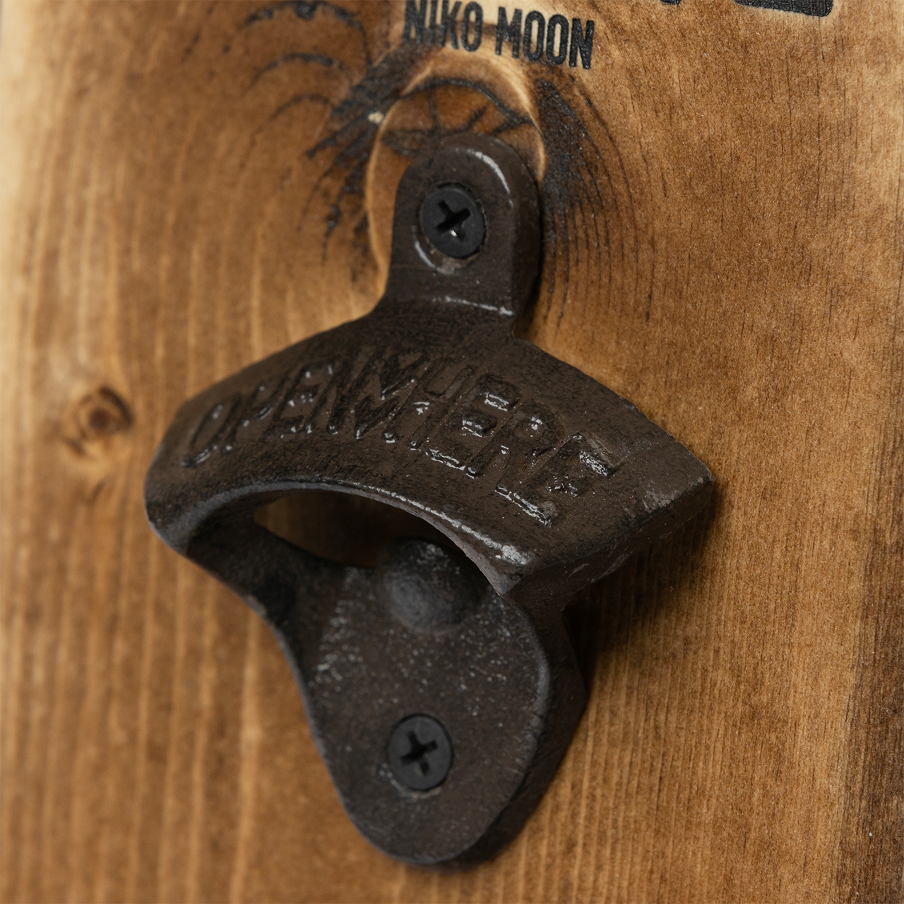 Good Times Only Wooden Bottle Opener Wall Mount